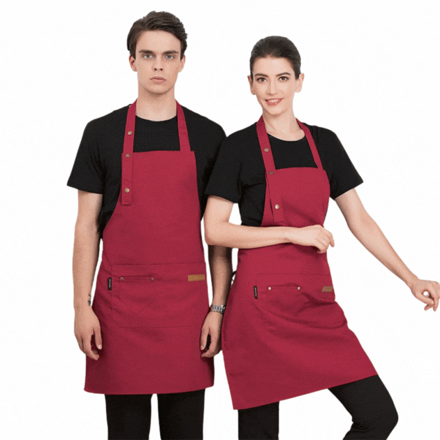 Tạp dề vải polyester pha cotton 
